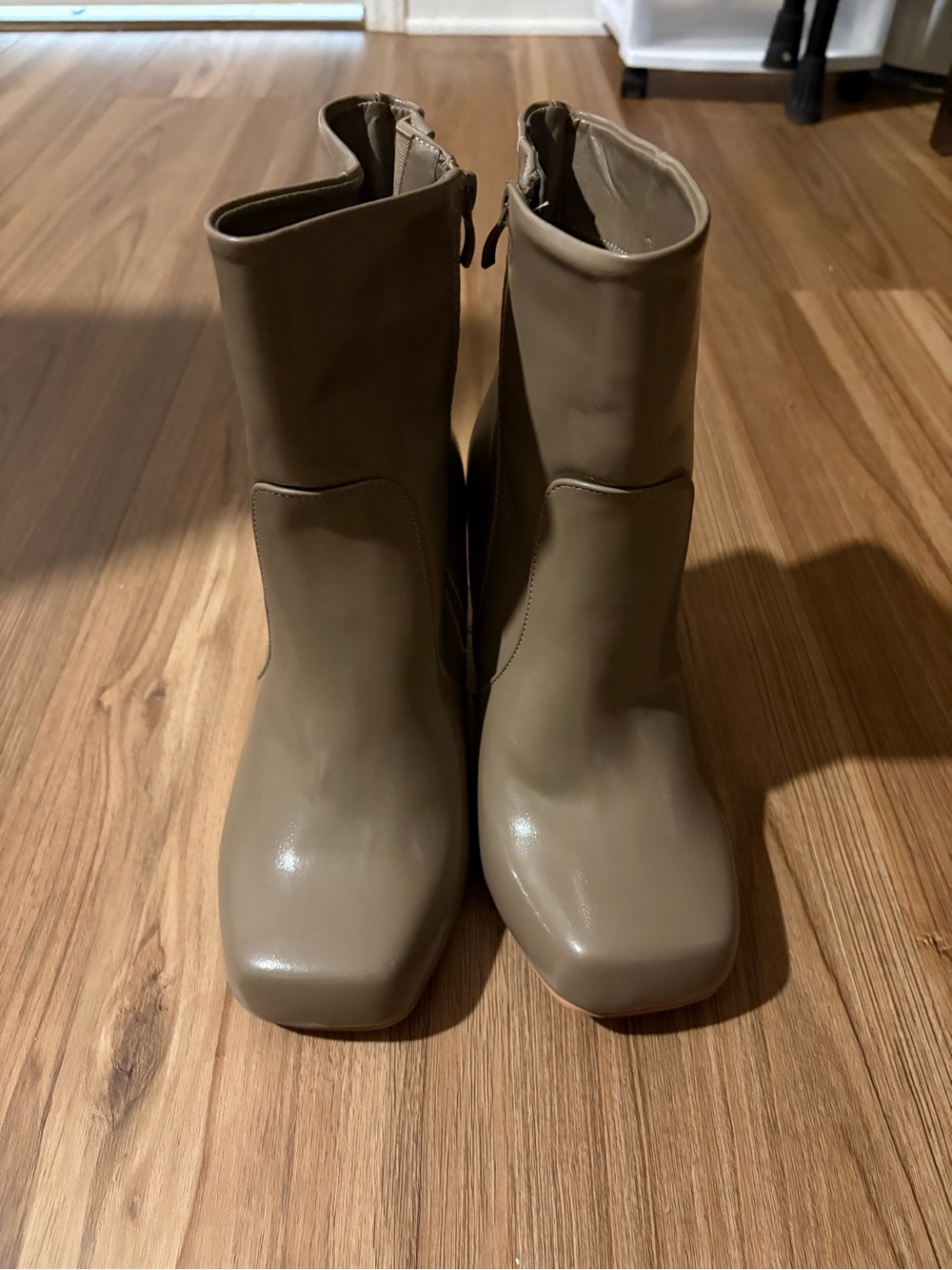 torrid Taupe Square-Toe Ankle Booties